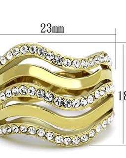 Women Stainless Steel Synthetic Crystal Rings