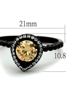 Women Stainless Steel Cubic Zirconia Rings TK2365